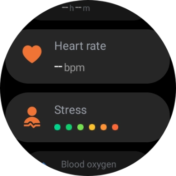 Press Heart rate. Press Heart rate.