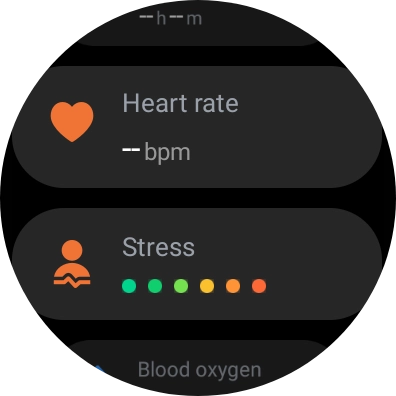 Press Heart rate. Press Heart rate.