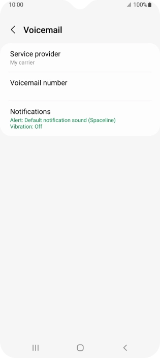Press Voicemail number. Press Voicemail number.