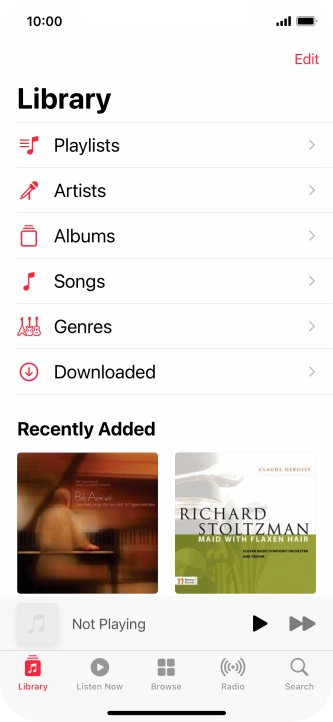 Press Playlists.
