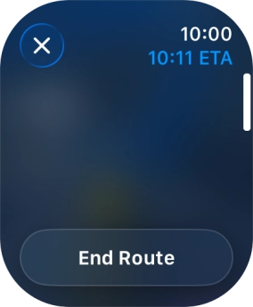 Press End Route.