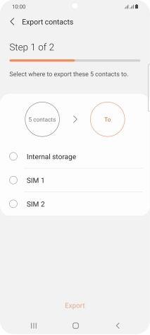 Press the name of the SIM. Press the name of the SIM.