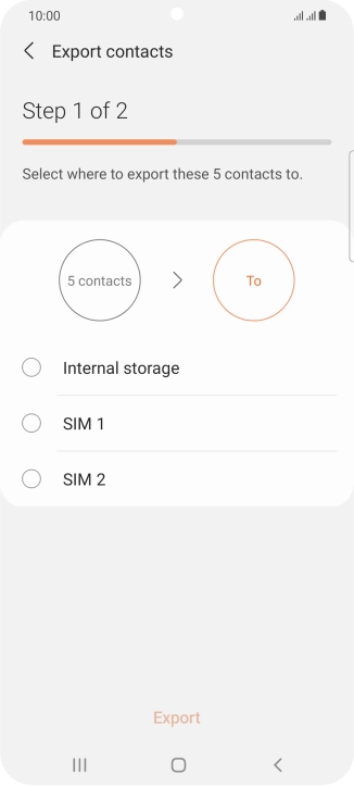 Press the name of the SIM. Press the name of the SIM.