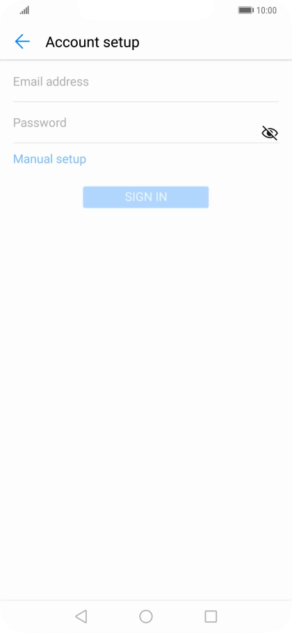 Press Email address and key in your email address.