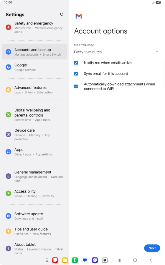 Press the drop down list below 