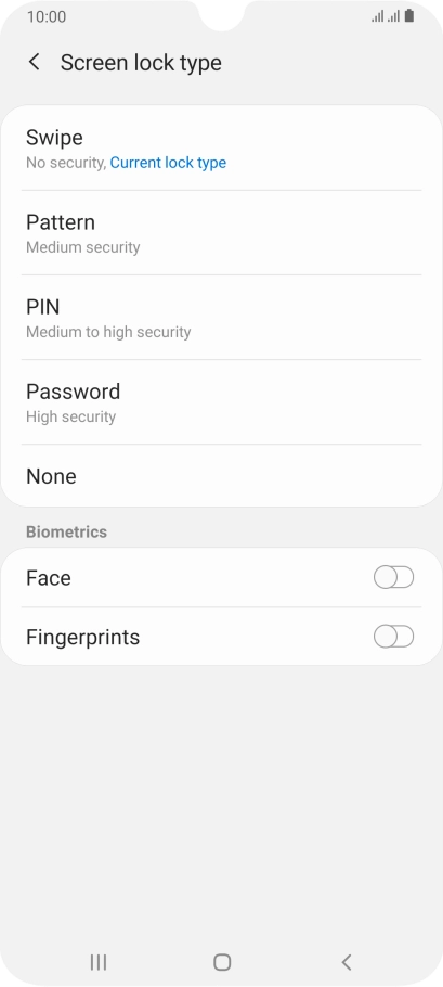 Press Fingerprints.