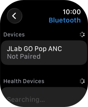 Press the required Bluetooth device.