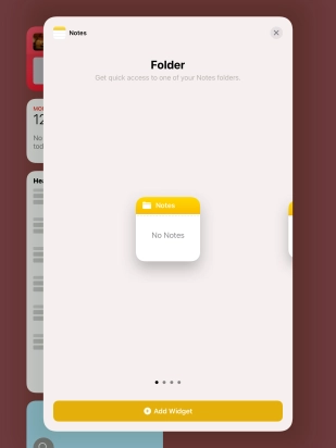 Press Add Widget.