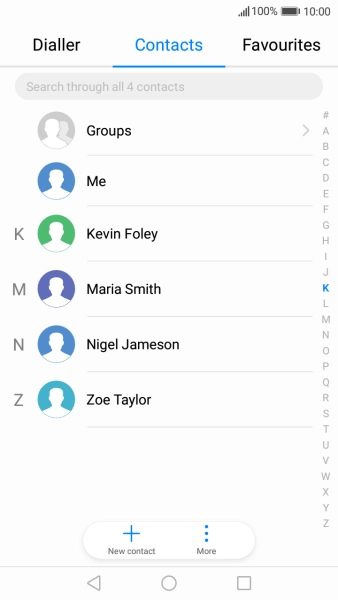 Press New contact.
