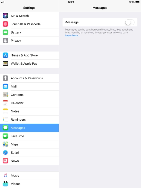Press the indicator next to 