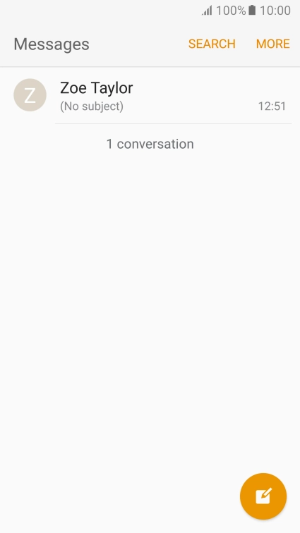 Press the new message icon. Press the new message icon.