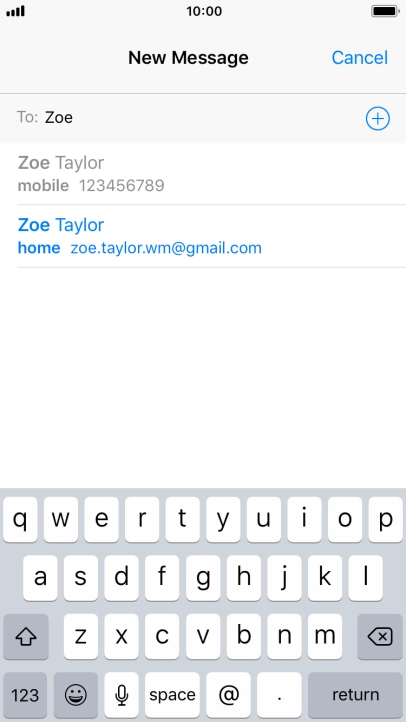 Press the required contact.