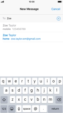 Press the required contact. Press the required contact.