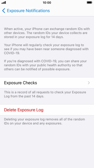 Press Delete Exposure Log.