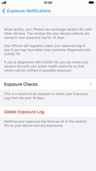 Press Delete Exposure Log.