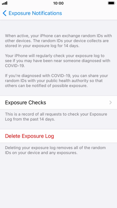 Press Delete Exposure Log.