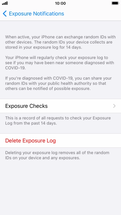 Press Delete Exposure Log.