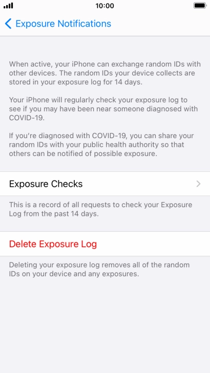 Press Delete Exposure Log.