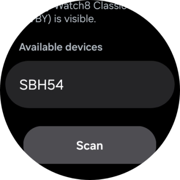 Press the required device.
