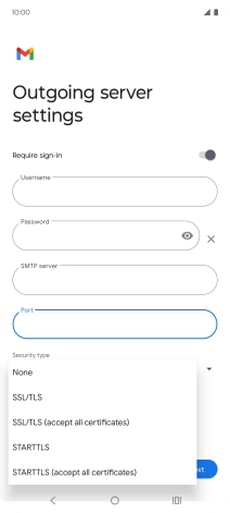 Press SSL/TLS.