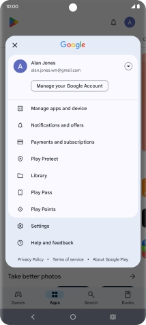 Press Manage apps and device.