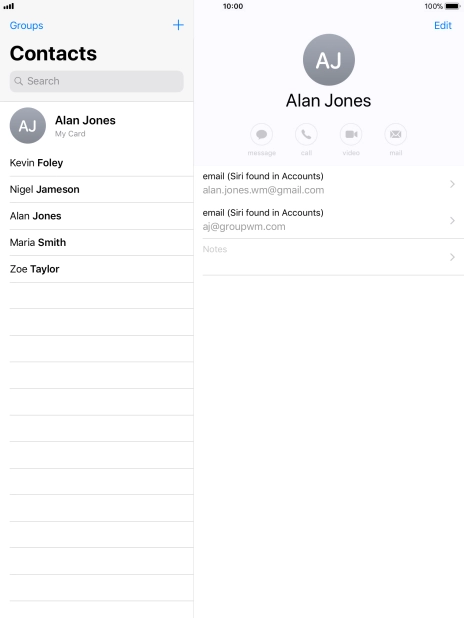 Press the new contact icon. Press the new contact icon.