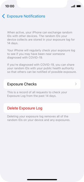 Press Delete Exposure Log. Press Delete Exposure Log.