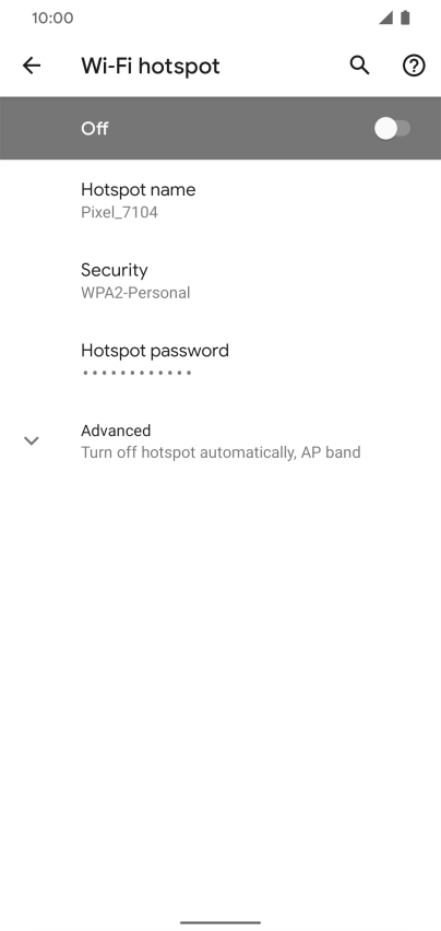 Press Hotspot name. Press Hotspot name.