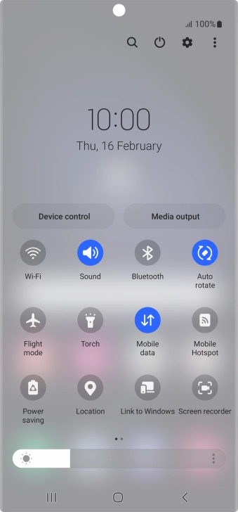 Press the settings icon.