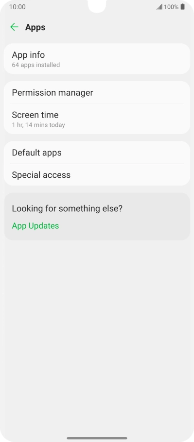 Press App info.