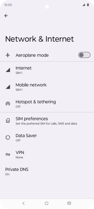 Press Mobile network.