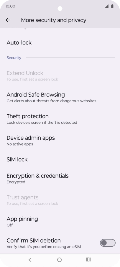 Press SIM lock.