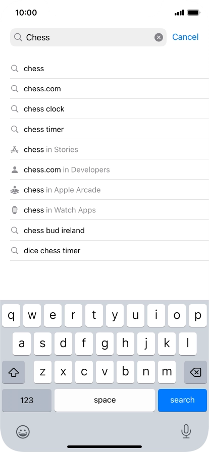 Press search.