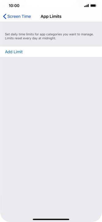 Press Add Limit. Press Add Limit.