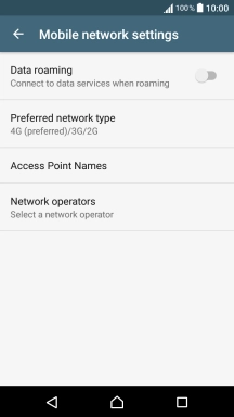 Press Preferred network type.