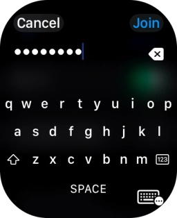 Key in the password for the Wi-Fi network and press Join.