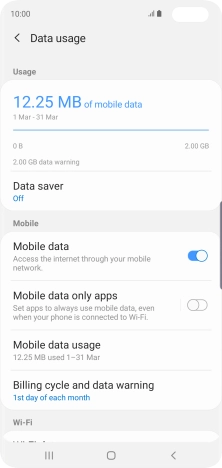 The total data usage is displayed.