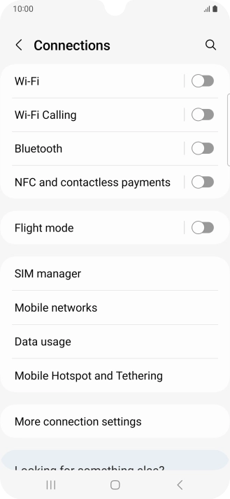 Press Mobile networks.