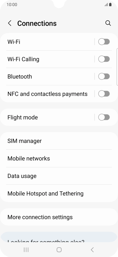 Press Mobile networks.