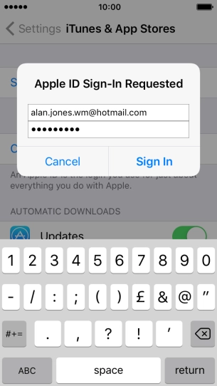 Press Sign In.
