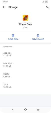Press CLEAR CACHE.