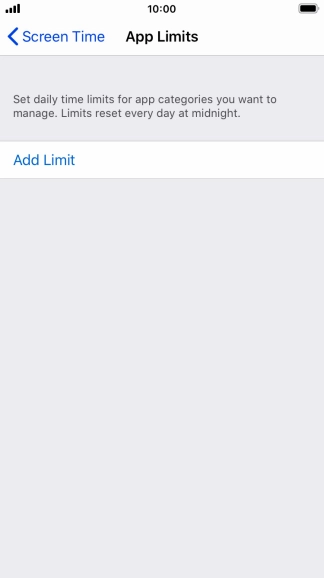 Press Add Limit.