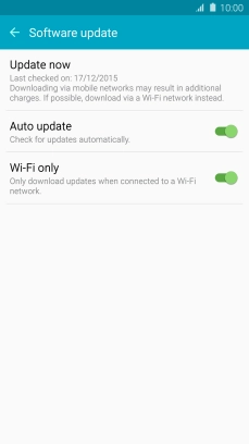 Press Update now. If a new software version is available, it's displayed. 
Follow the instructions on the screen to update the phone software.