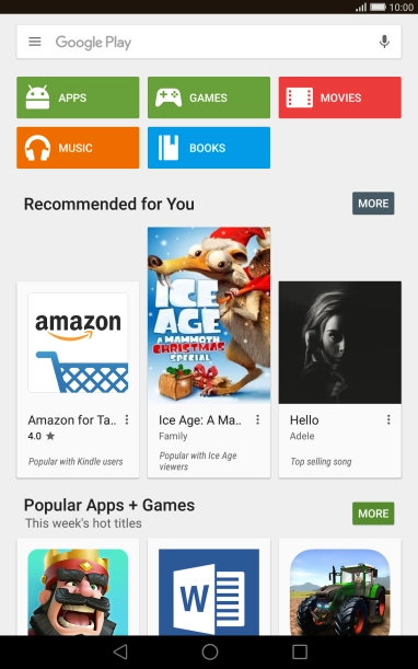 Press Google Play.