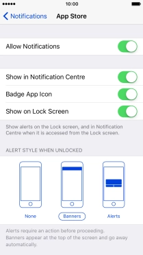 Press the indicator next to 