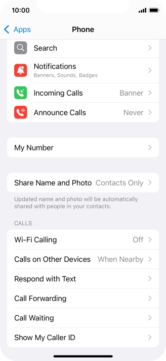 Press Wi-Fi Calling.