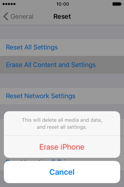 Press Erase iPhone. Press Erase iPhone.