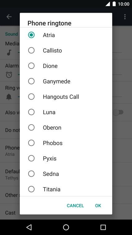 Press the required ring tones to hear them.