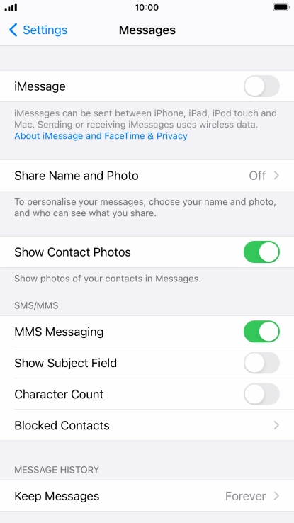 Press the Home key to return to the home screen.