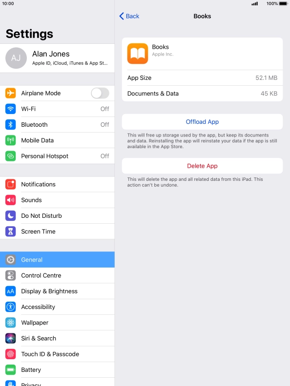 Press Offload App.